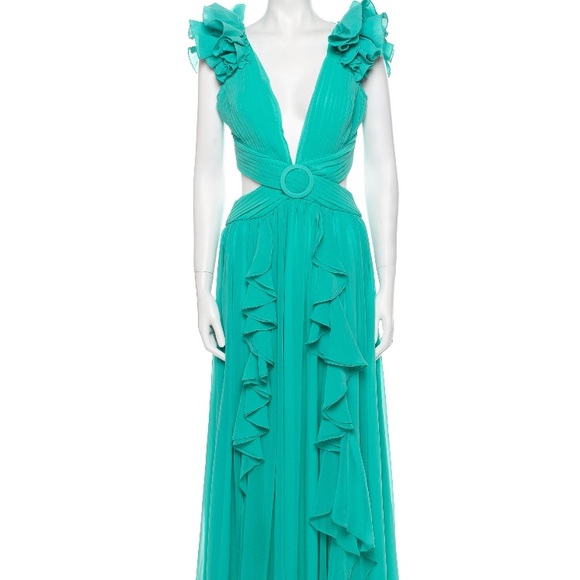 Flutter-Sleeve Ruffle Maxi Dress size 8 new - Picture 6 of 9